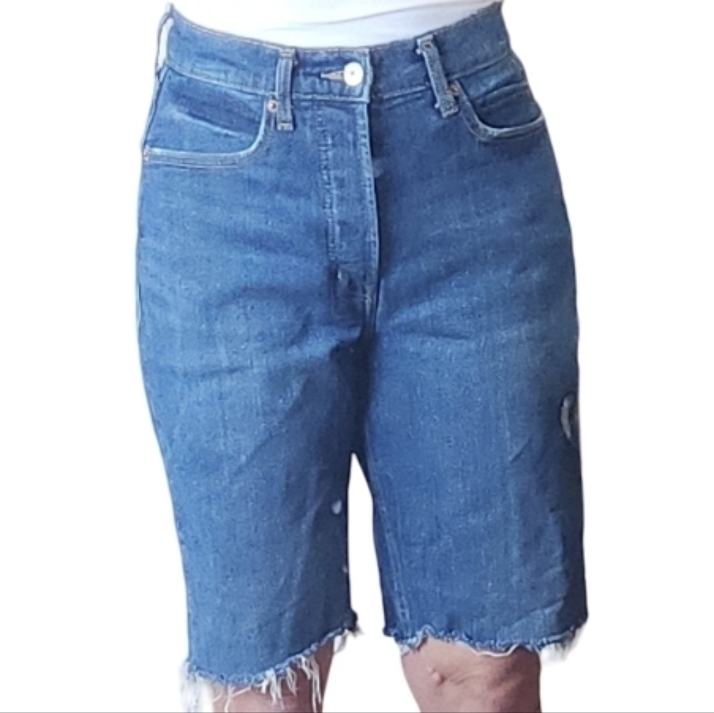 Denim Cut Off Shorts Old Navy Sky-hi Straight Extra High Rise - Picture 1 of 4